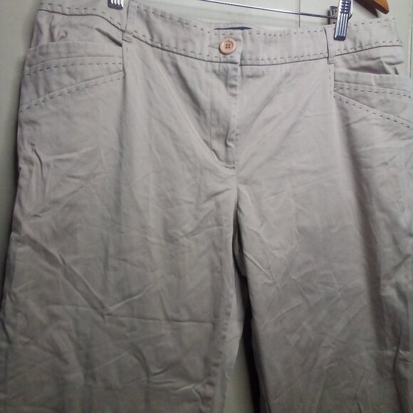 Tribal Studio Capri Pants 14 Straight Khaki Tan - Picture 5 of 15